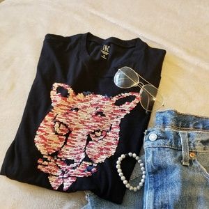 I.N.C. Men's Tiger Reversible Sequin Graphic T